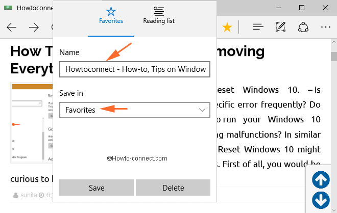 add button on favorite section favorite section