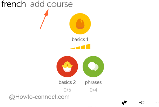 add course to learn another language in Duolingo