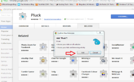 add pluck extension from chrome web store