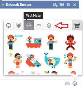 added sticker packs to facebook chat box