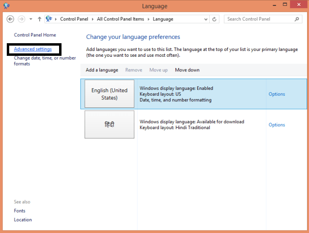 Switch between Languages in Windows 8.1using Keyboard - Tips
