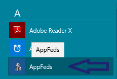 appfed on start menu windows 10
