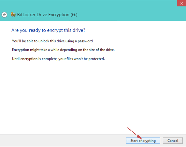 are you ready to encrypt this drive