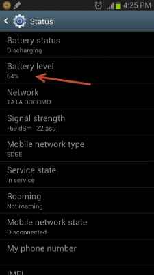 battery check on android phone
