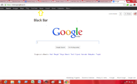 black bar in google search page