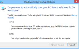 How to Create Windows To Go Startup Options Shortcut Manually