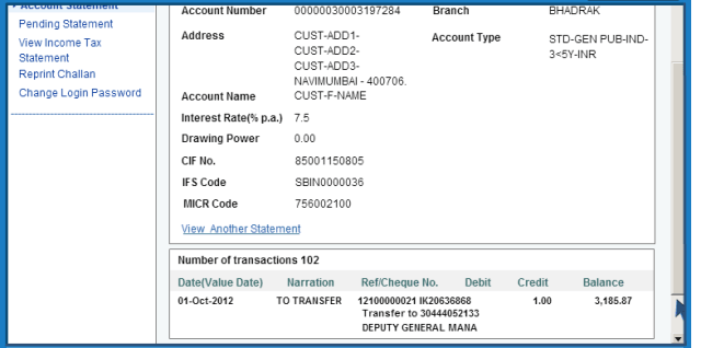 How to get Account Statements through SBI Internet Banking