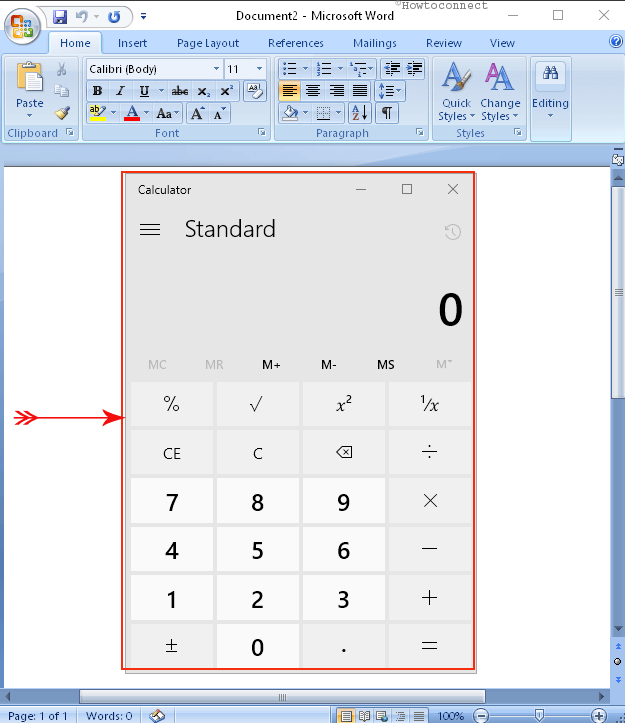 calculator without shadow effect