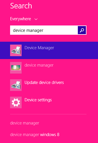 charm search box device manager