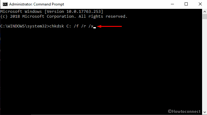 chkdsk tool on command prompt