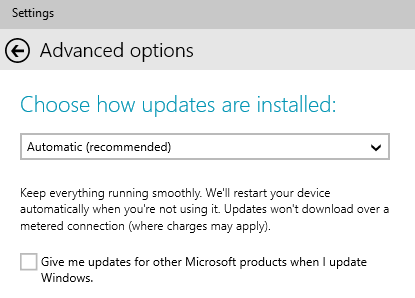 choose how update are installed drop down choose how update are installed drop down