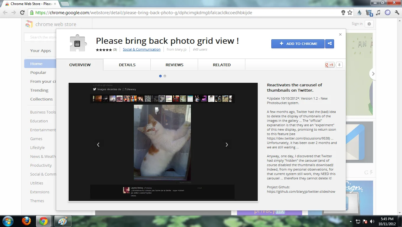 chrom bring back photo grid view image