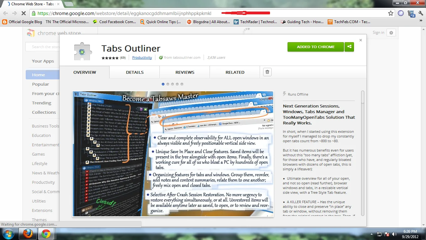 chrom tab outliner image