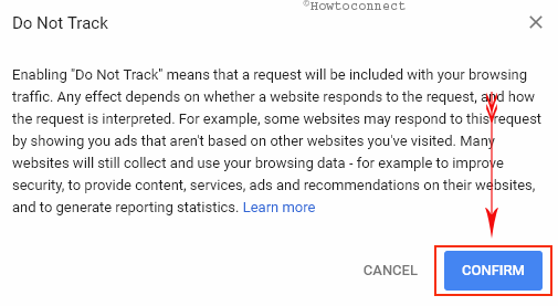 chrome DO Not Track enable