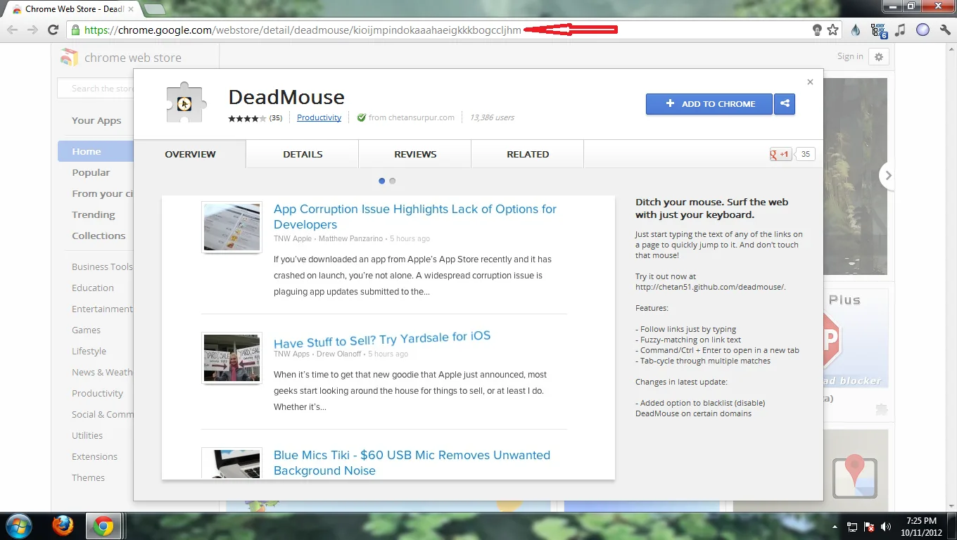 chrome deadmouse extension image