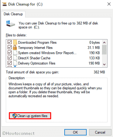 cleanup system files