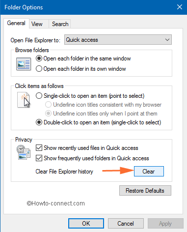 clear file explorer history
