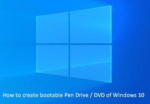 create bootable Pen Drive