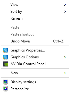 desktop right click context mnu without screen resolution desktop right click context mnu without screen resolution in windows 10