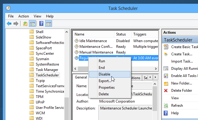 disable Automatic Maintenance in Windows 8 disable automatic maintenance in windows 8