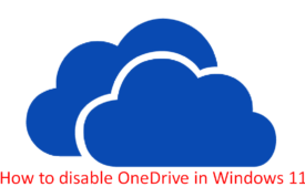 disable OneDrive in Windows 11