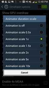 disable animation on galaxy s4