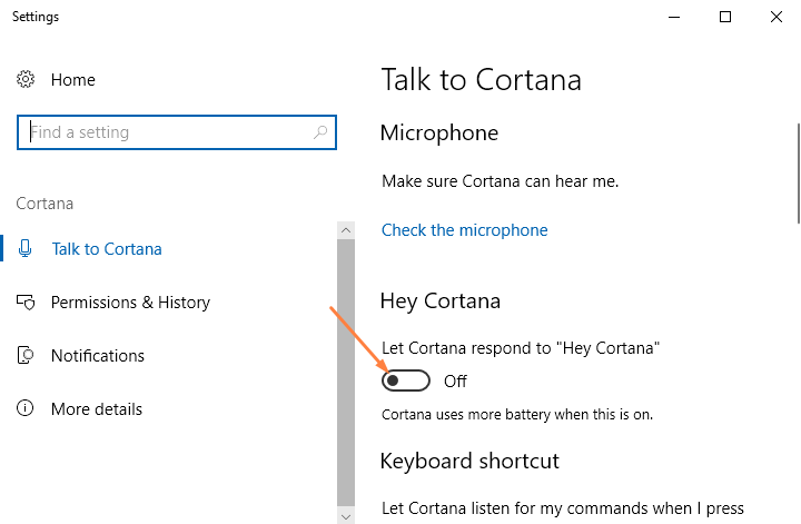 How to Turn off Cortana in Windows 10 PC