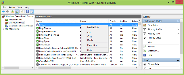 Block Applications by Windows Firewall New Rule - Guide