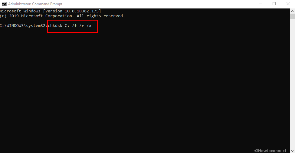 disk checking utility chkdsk elevated command prompt