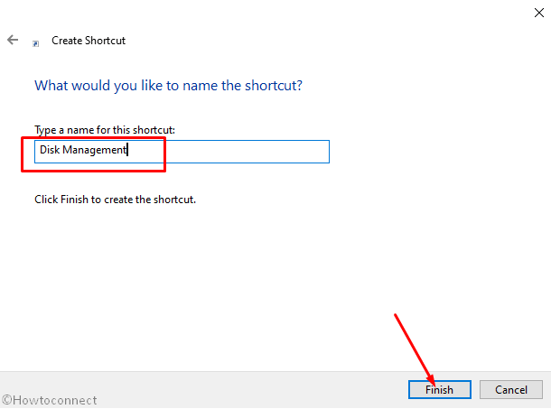disk management in name shortcut