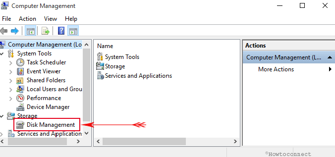disk management on computer management local