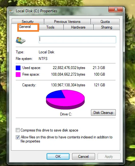 disk properties image