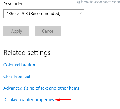 display adapter properties link on system (1)