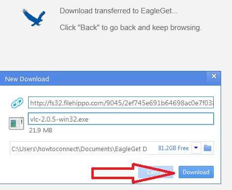 download button click download button on eagleget