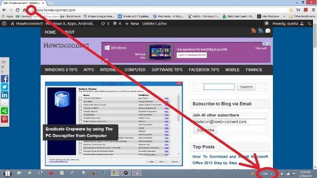 How to Add Website Links to Toolbar on Windows 8 Taskbar