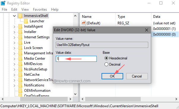 edit dword 32 bit value pop up usewin32battery flyout