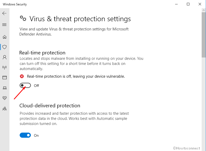 enable virus & threat protection