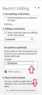 enforce protection in word 2013 enforce protection in word 2013