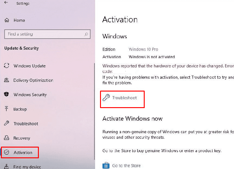 error 0x803fa067 Windows 10 activation