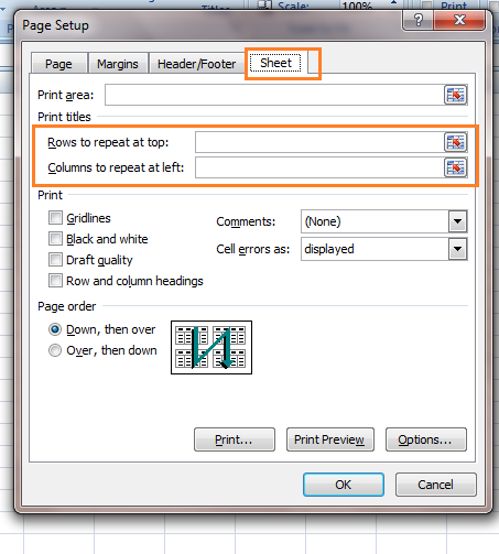 excel page setup image