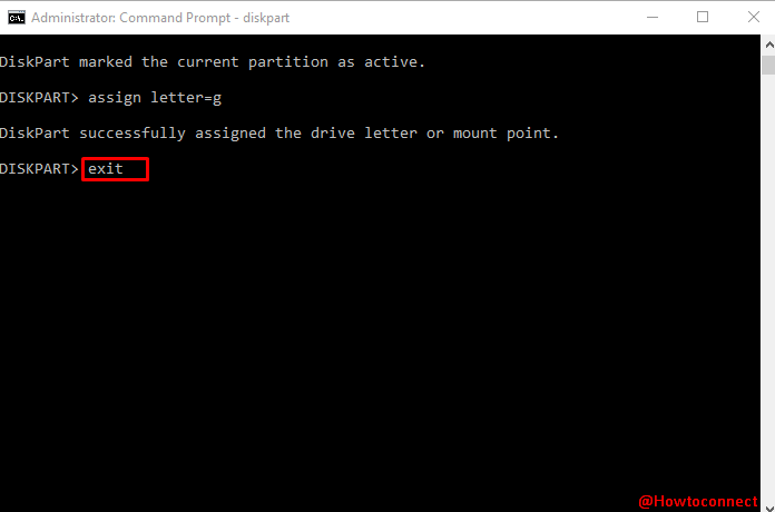 exit command