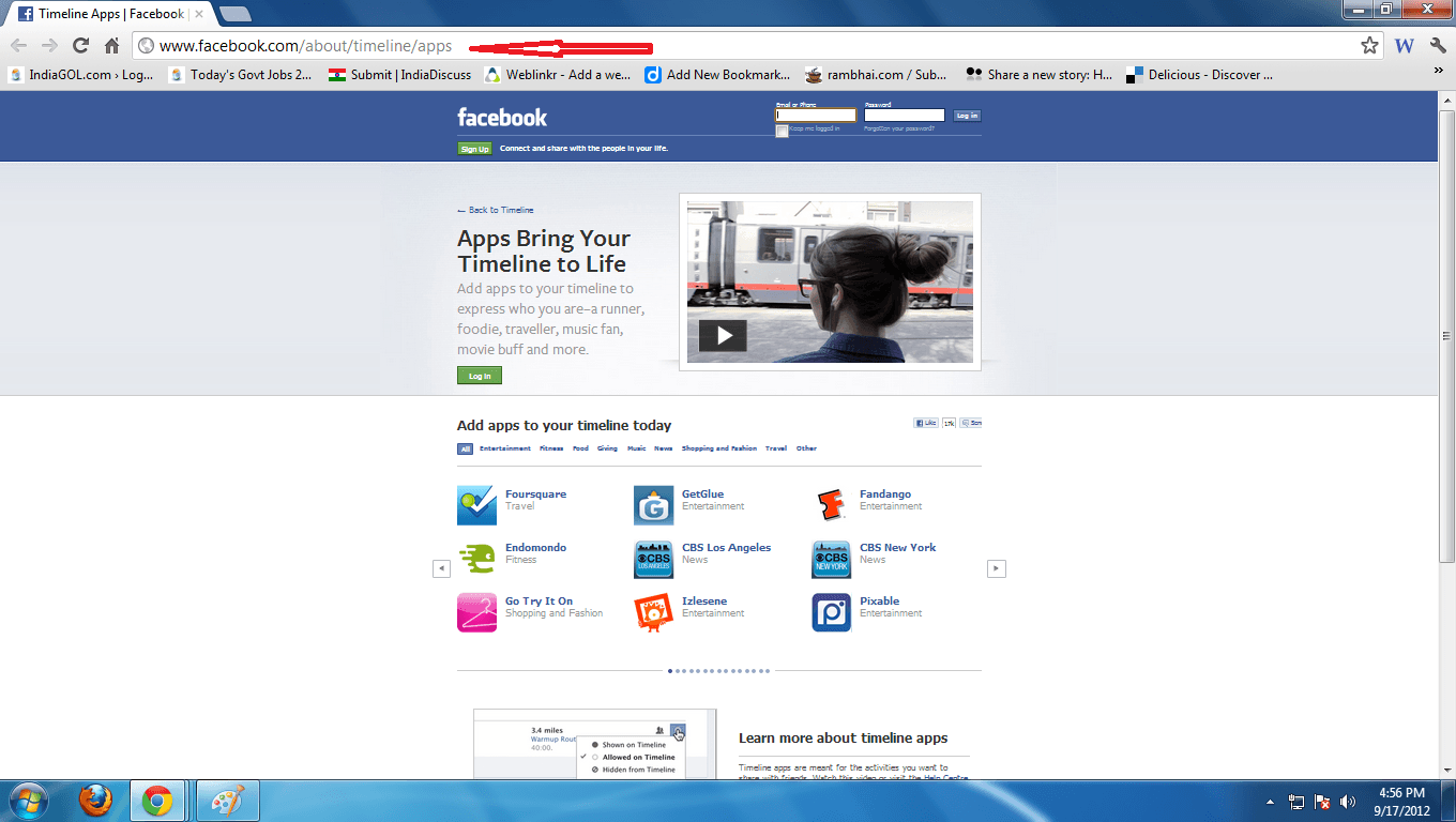 facebook timeline