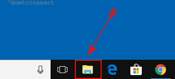 file explorer icon on the taskbar on win 10