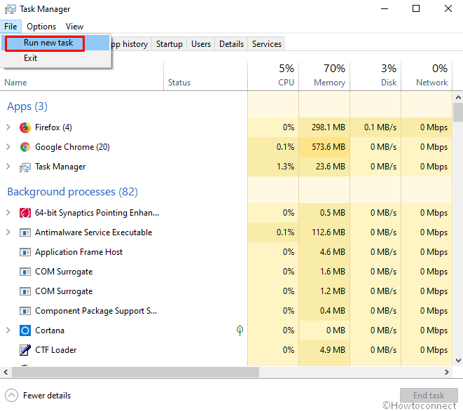 file run a new task