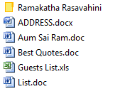 files having extension names
