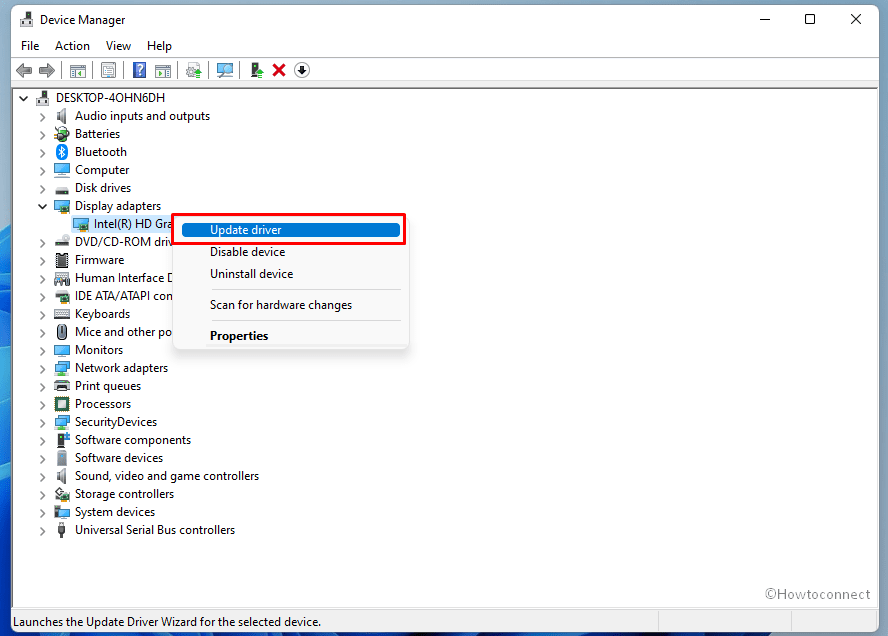 fix black screen in windows 11 Update driver