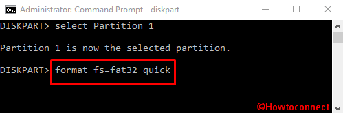 format fs=fat32 quick command