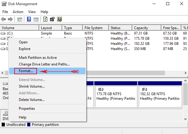 format partition format partition