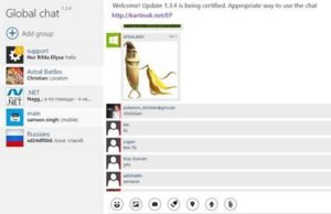 interface Global Chat for Windows 8