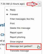 gmail message read in text